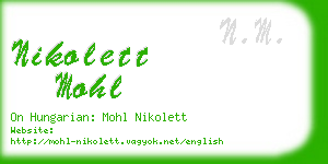 nikolett mohl business card